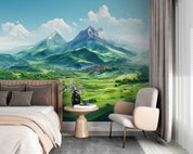 3D Sky Cloud Mountains Nature Landscape Wallpaper Wall Mural Wall Decor Wall Art Wall Sticker Remoable Wallpaper LQH 28