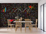 3D Mathematics Function Blackboard Background Wall Mural Wallpaper GD 3731- Jess Art Decoration