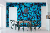 3D Beautiful Blue Butterfly Wall Mural Wallpaper GD 5033- Jess Art Decoration