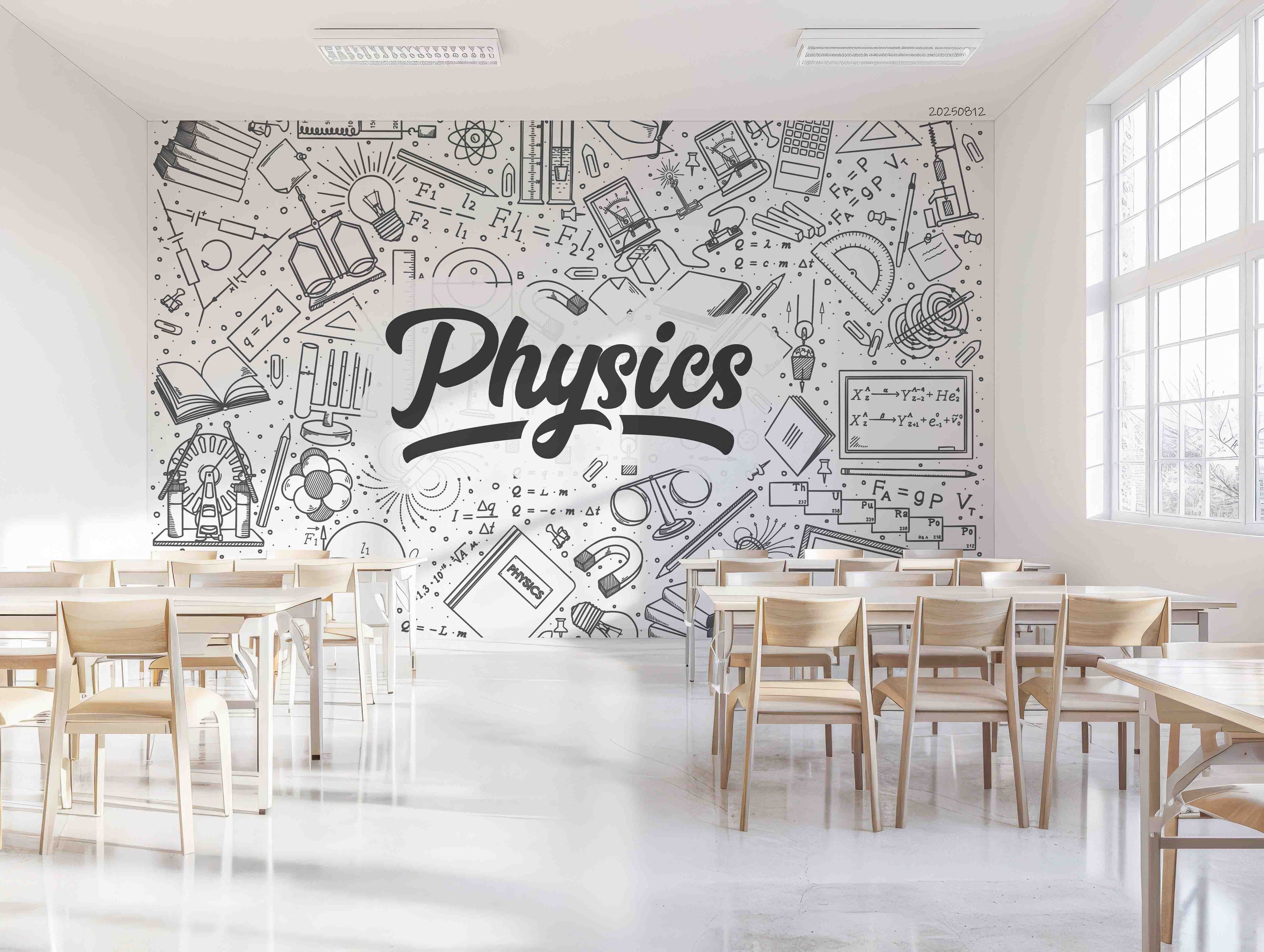 3D School STEM Science Lab Classroom Teaching Aid Physics Wall Mural Wallpaper 43