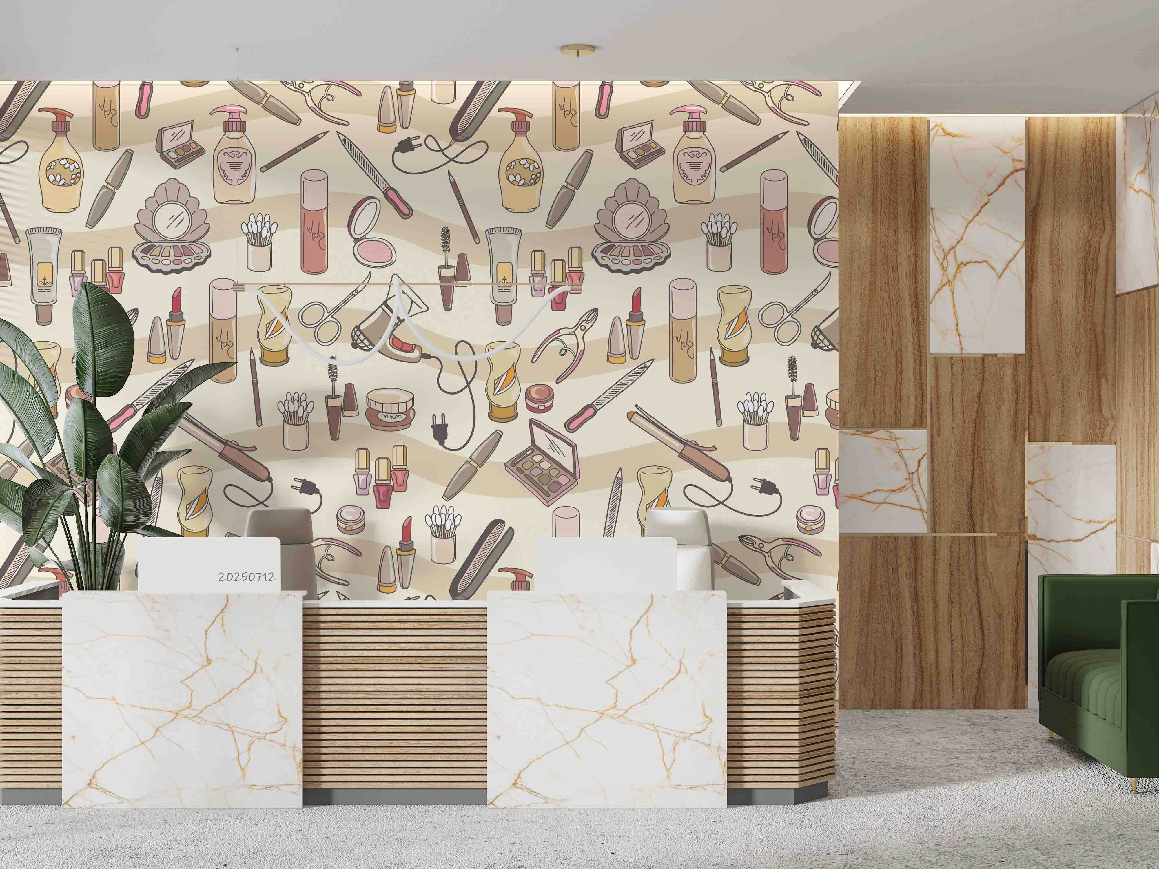 3D Salon Shop Beauty Salon Manicure Set Manicure Tools Wall Mural Wallpaper 34