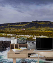 3D Mountain Grassland Sea Sky Wall Mural Wallpaper YXL 3027