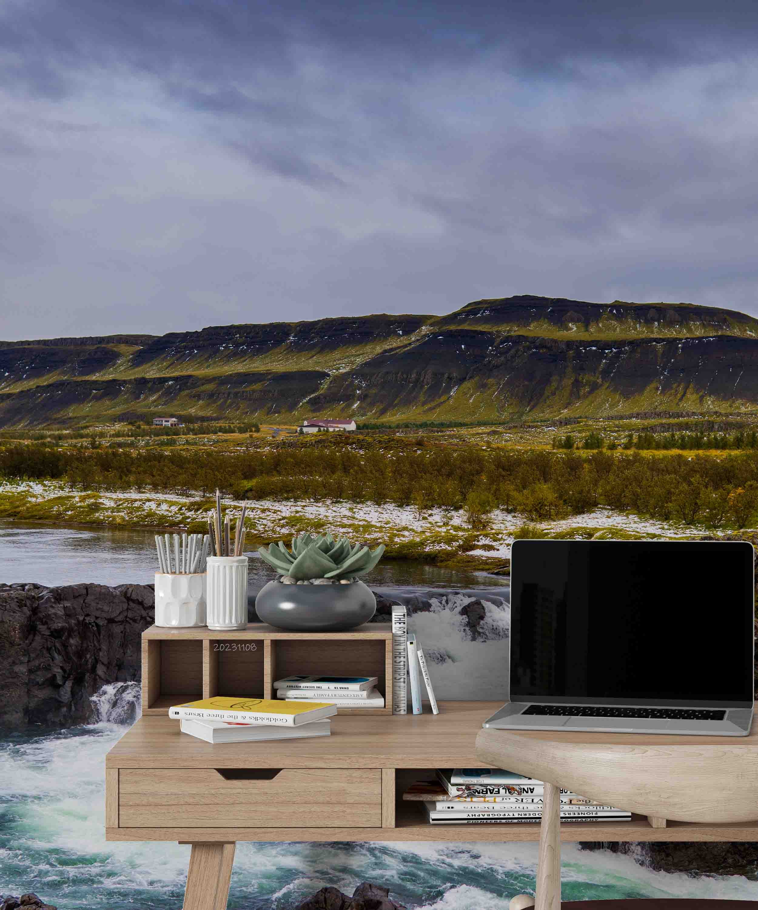 3D Mountain Grassland Sea Sky Wall Mural Wallpaper YXL 3027