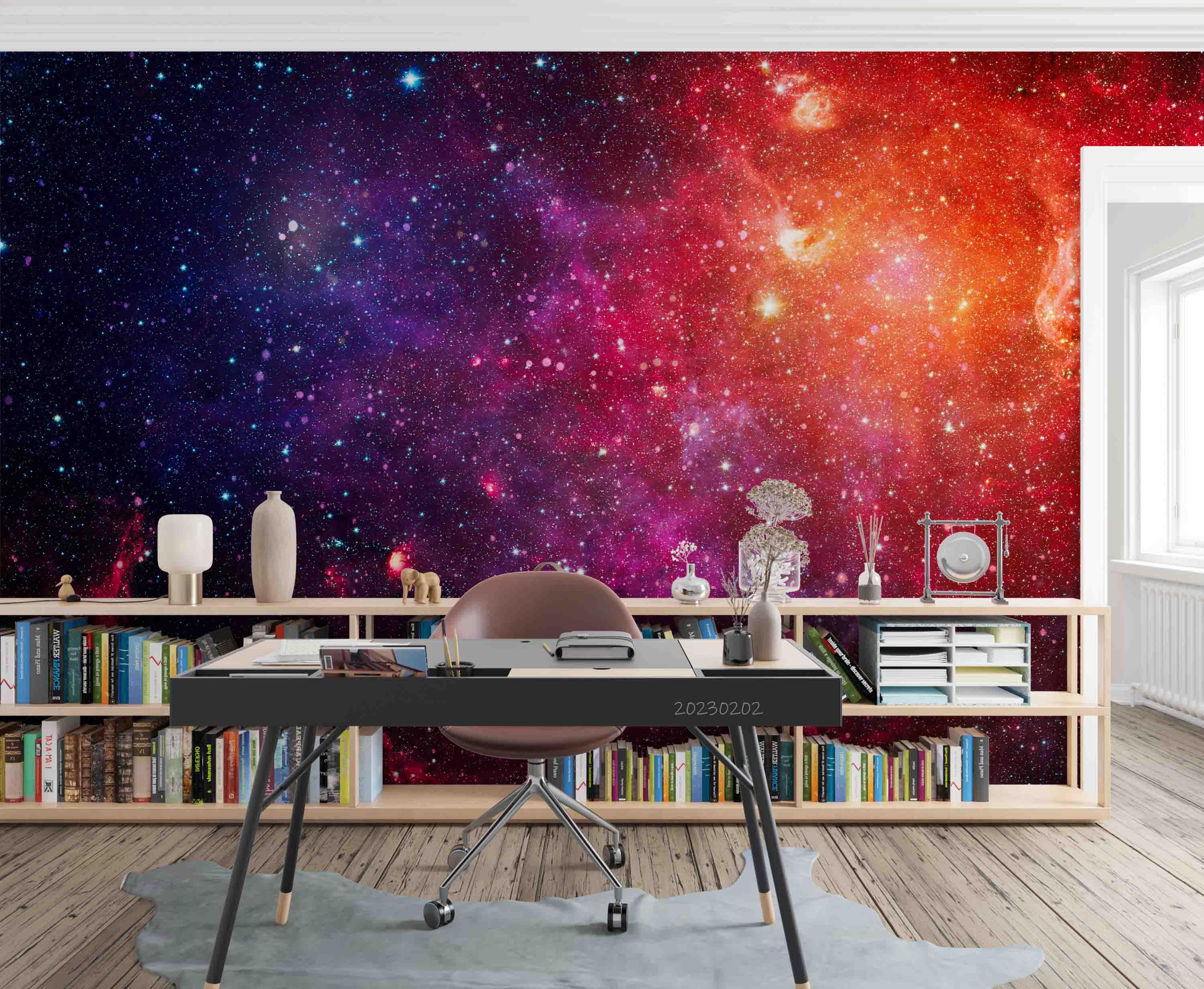 3D Round The Earth Red violet Wall Mural Wallpaper YXL 12- Jess Art Decoration