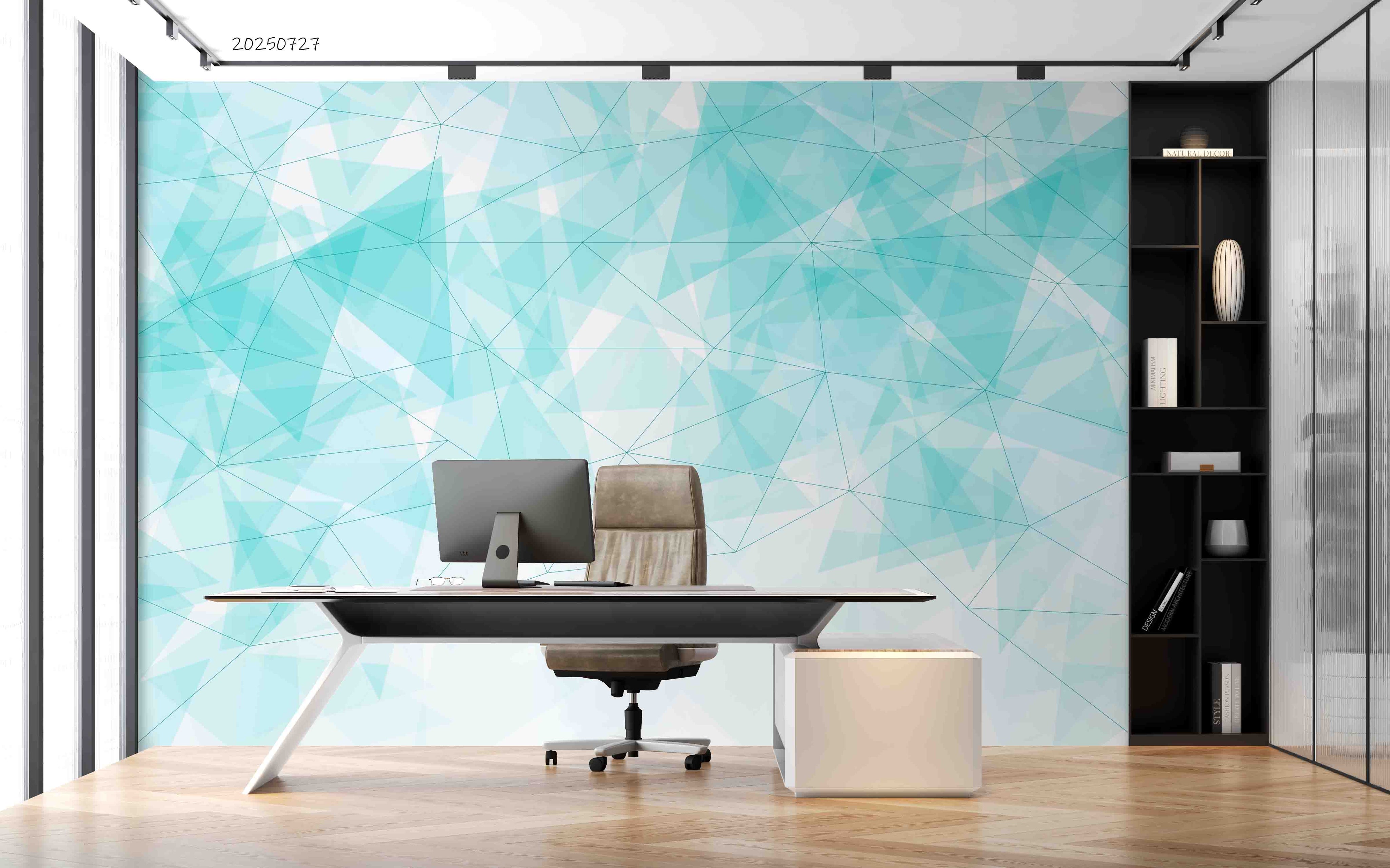 3D Office Business Commerce Geometric Lines Wall Mural Wallpaper 30