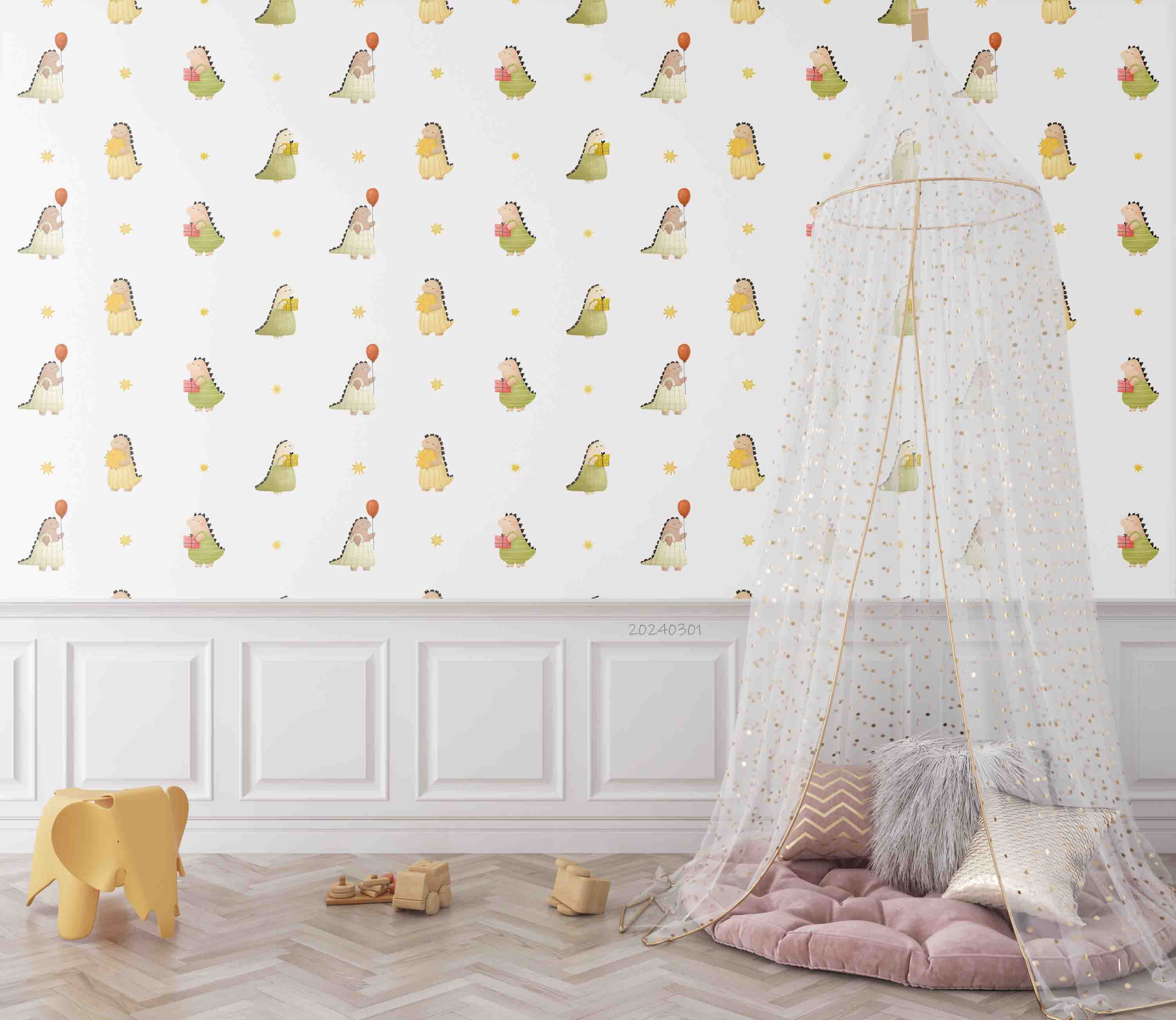3D Cartoon Animal Dinosaur Gift Kids Wallpaper Wall Mural Wall Decor Wall Art Wall Sticker Remoable Wallpaper