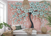 3D Aged Care Retirement Home Gerocomium Rest Home Floral Tree Wall Mural Wallpaper 27
