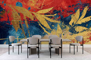 3D Abstract Colorful Graffiti Gold Leaf Wallpaper Wall Mural Wall Decor Wall Art Wall Sticker Remoable Wallpaper LQH
