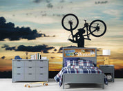 3D Tree Sea Cycling Mountain Cloud Sky Wall Mural Wallpaper YXL 55