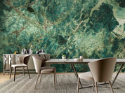 3D Abstract Damaskeen Green Crack Wall Mural Wallpaper YXL 633