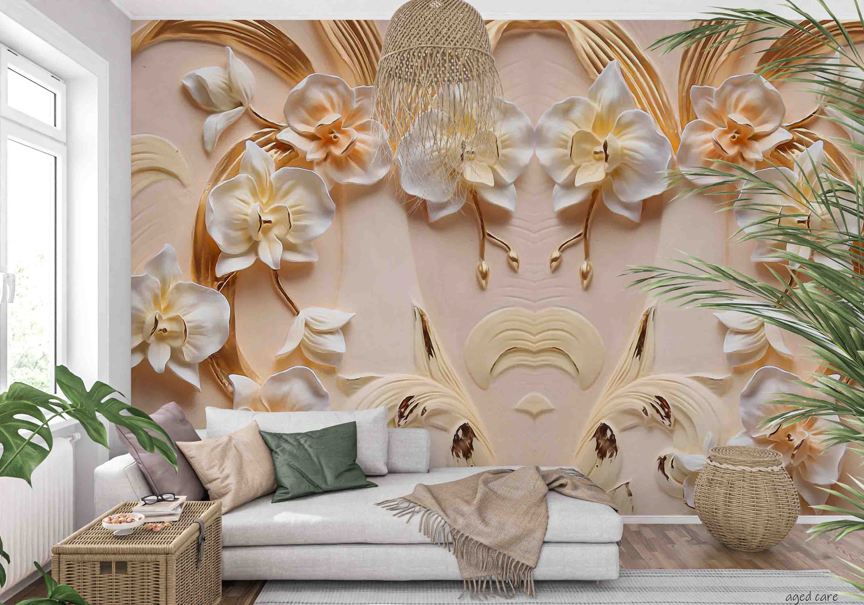 3D Aged Care Retirement Home Gerocomium Rest Home Floral Wall Mural Wallpaper 25