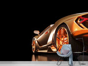 3D Brown Sports Car Pattern Wallpaper Wall Mural Wall Decor Wall Art Wall Sticker Remoable Wallpaper