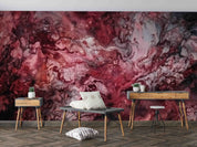 3D Abstract Damaskeen Red Wave Wall Mural Wallpaper YXL 611