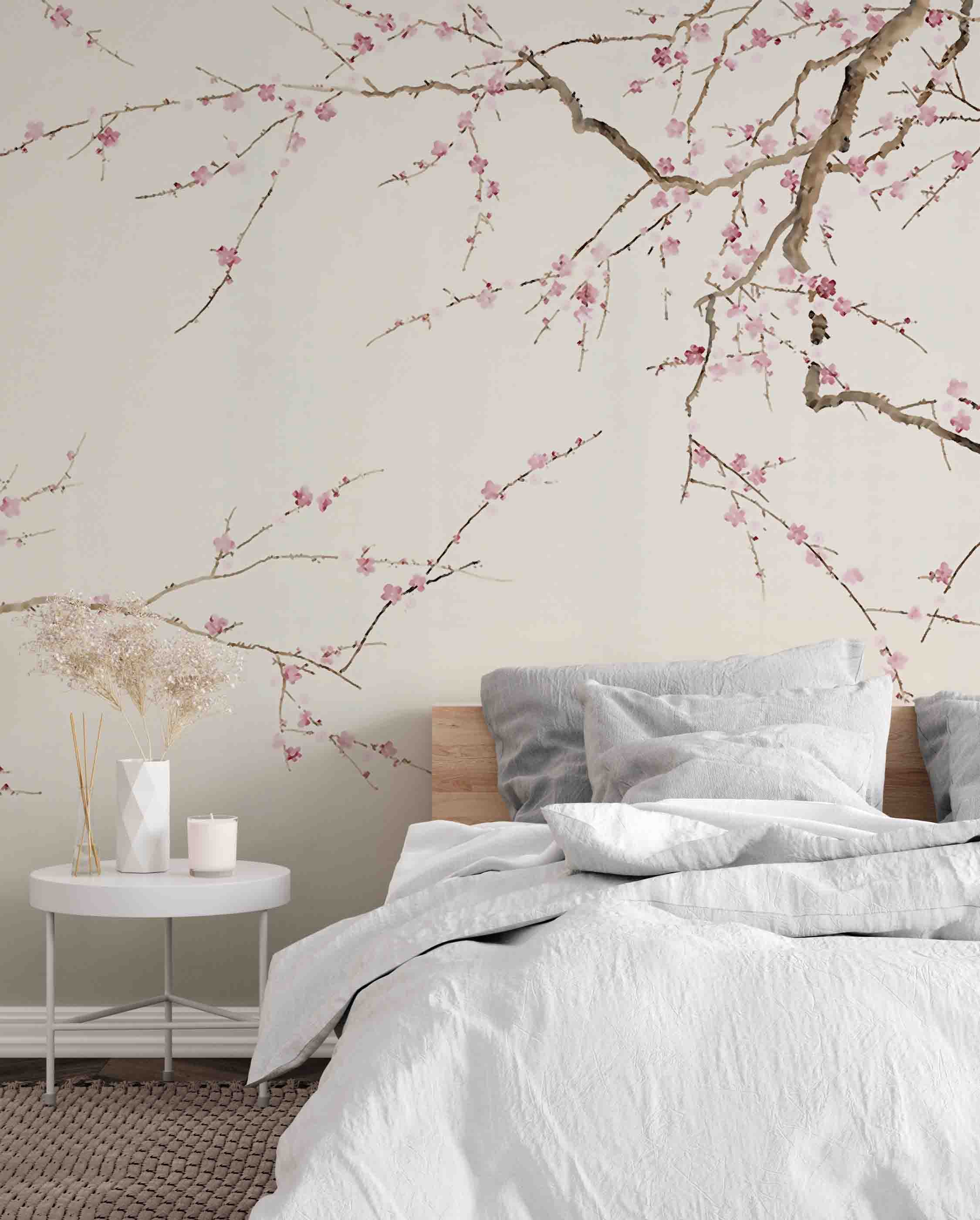 3D Plum Blossom Branch minimal plum blossom mural wall mural wallpaper for bedroom - view 7