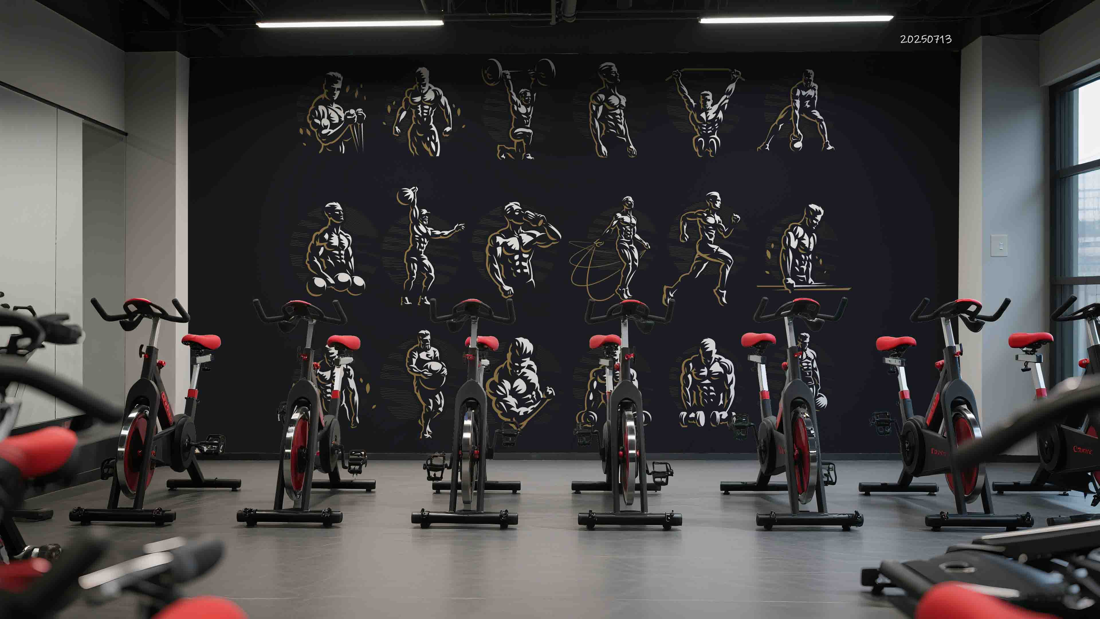 3D Gym Fitness Gymnasium Dumbbell Wall Mural Wallpaper 24