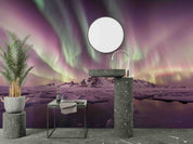 3D Purple Aurora Sky Snow Mountain Scenery Wallpaper Wall Mural Wall Decor Wall Art Wall Sticker Remoable Wallpaper 13