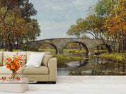 3D Oil Painting Bridge Trees Landscape Wall Mural Wallpaper GD 2981- Jess Art Decoration
