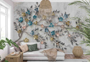 3D Aged Care Retirement Home Gerocomium Rest Home Floral Wall Mural Wallpaper 26