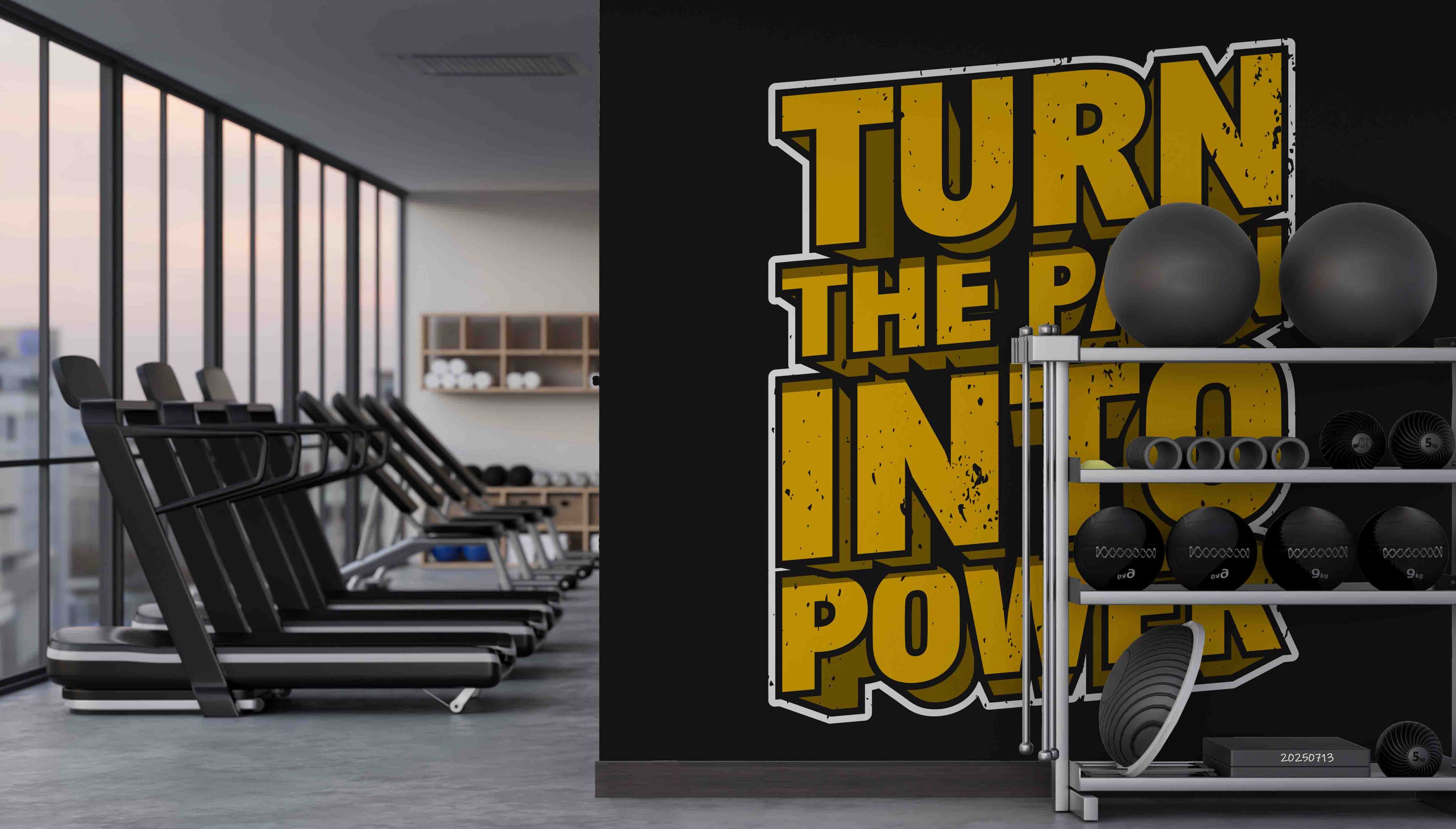 3D Gym Fitness Wall Mural Wallpaper 13