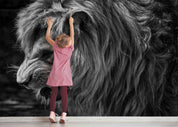 3D Forest Animal Lion Cub Black Wall Mural Wallpaper GD 3626- Jess Art Decoration