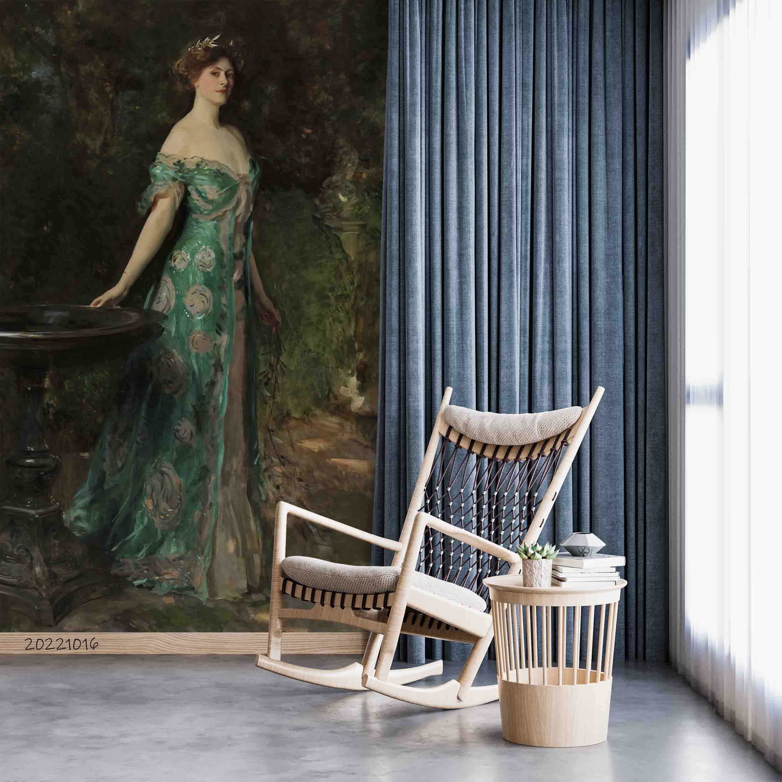 3D Oil Painting Woman Portrait Wall Mural Wallpaper GD 2977- Jess Art Decoration