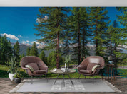 3D Scenery Tree Forest Mountain Bluesky Grassland Wall Mural Wallpaper YXL 04- Jess Art Decoration