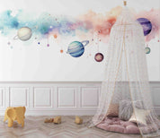 3D Watercolour The Earth Damaskeen Wall Mural Wallpaper YXL 216