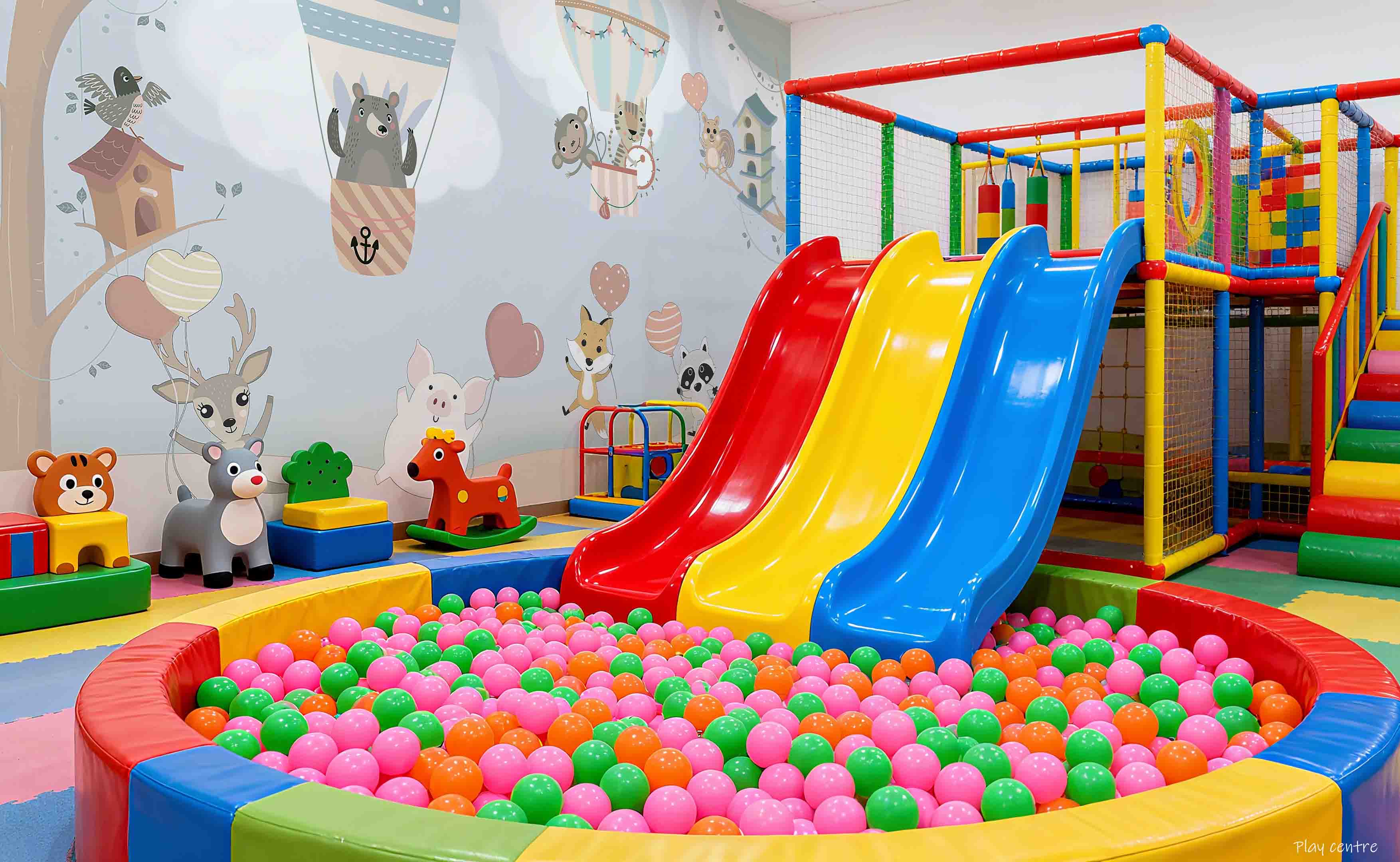 3D Play Centre Amusement Park Funfair Carnie Cartoon Animals Wall Mural Wallpaper 11