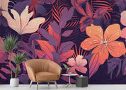 3D Floral Leaf Colours Magnolia Flower Wall Mural Wallpaper YXL 1803