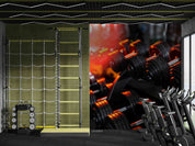 3D Fitness Equipment Dumbbell Wall Mural Wallpaper YXL 2400