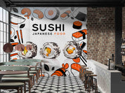 3D Japanese Restaurant Sushi Wall Mural Wallpaper GD 5489- Jess Art Decoration