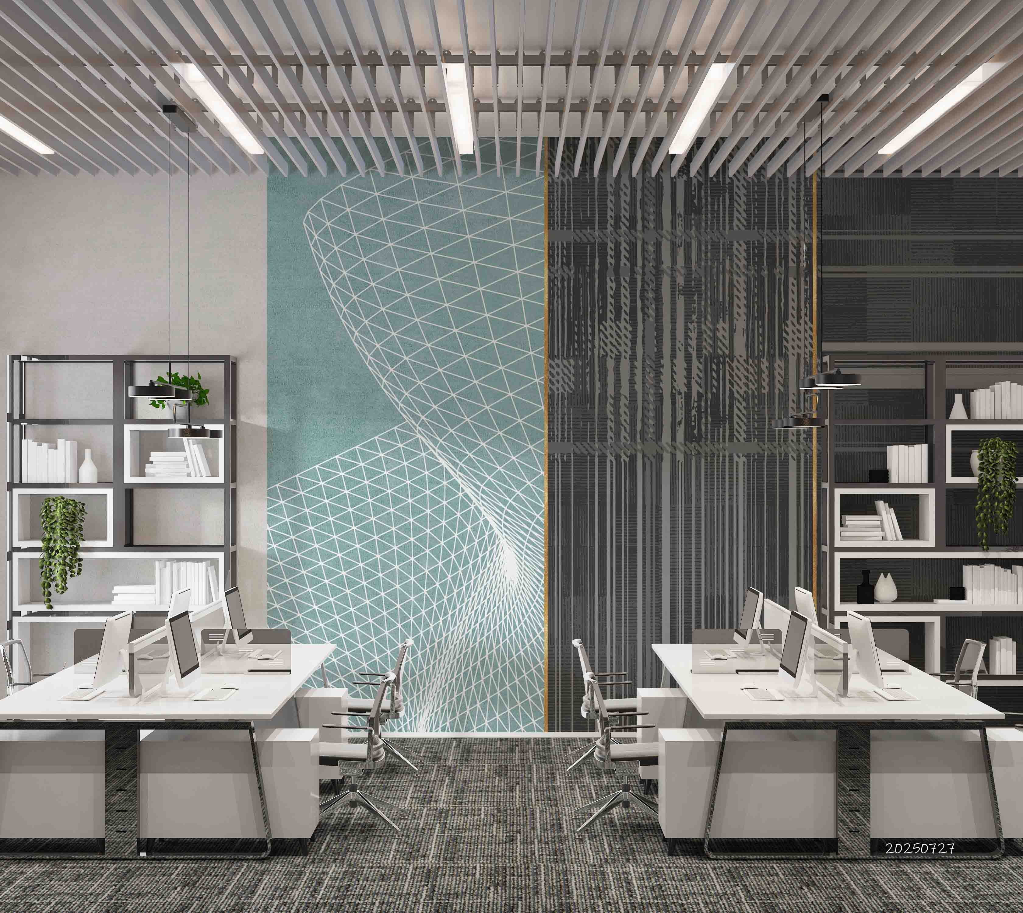 3D Office Business Commerce Modern Abstract Wall Mural Wallpaper 17