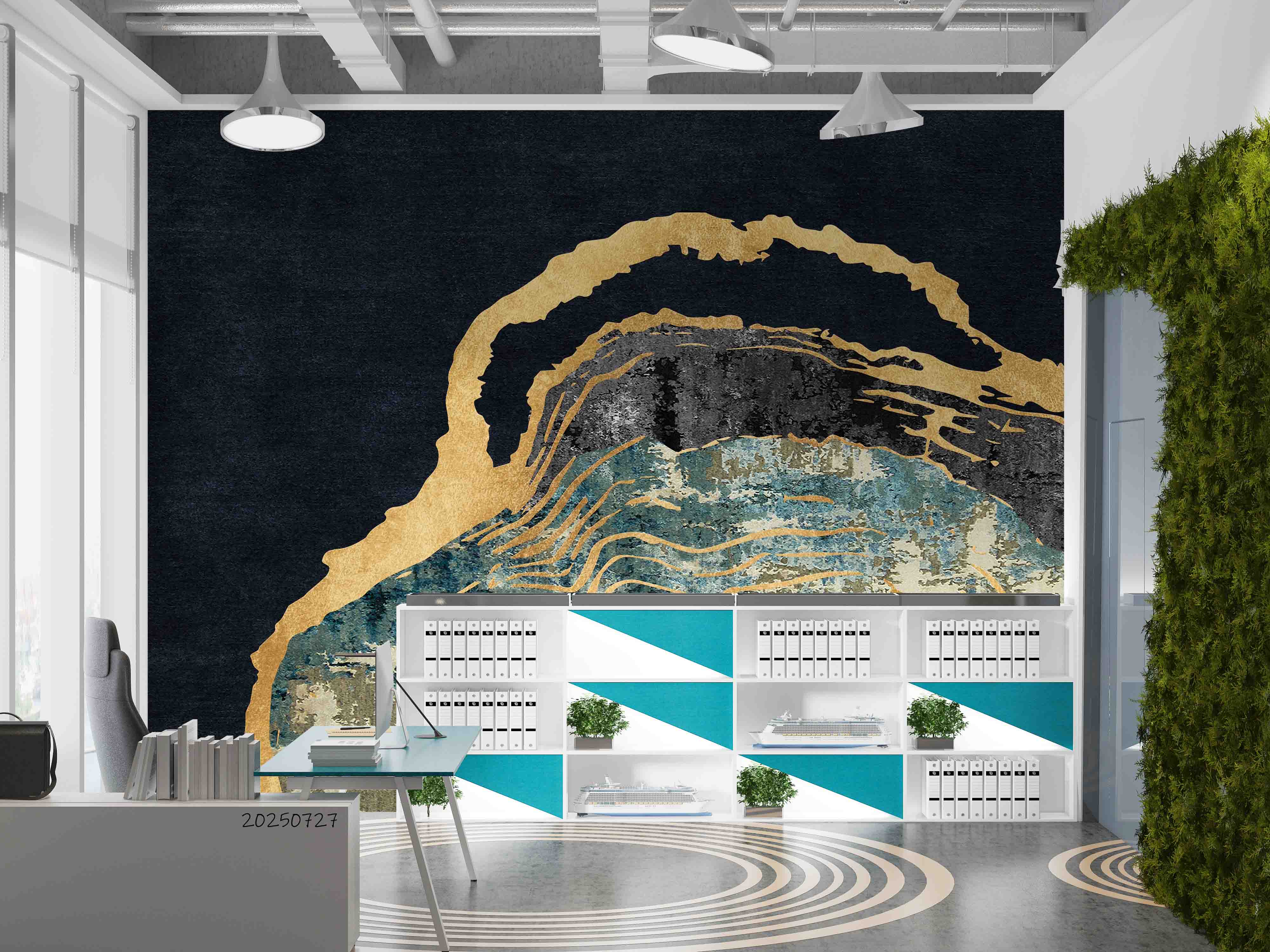 3D Office Business Commerce Marble Modern Abstract Wall Mural Wallpaper 55