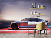 3D Grey Sports Car Pattern Wallpaper Wall Mural Wall Decor Wall Art Wall Sticker Remoable Wallpaper