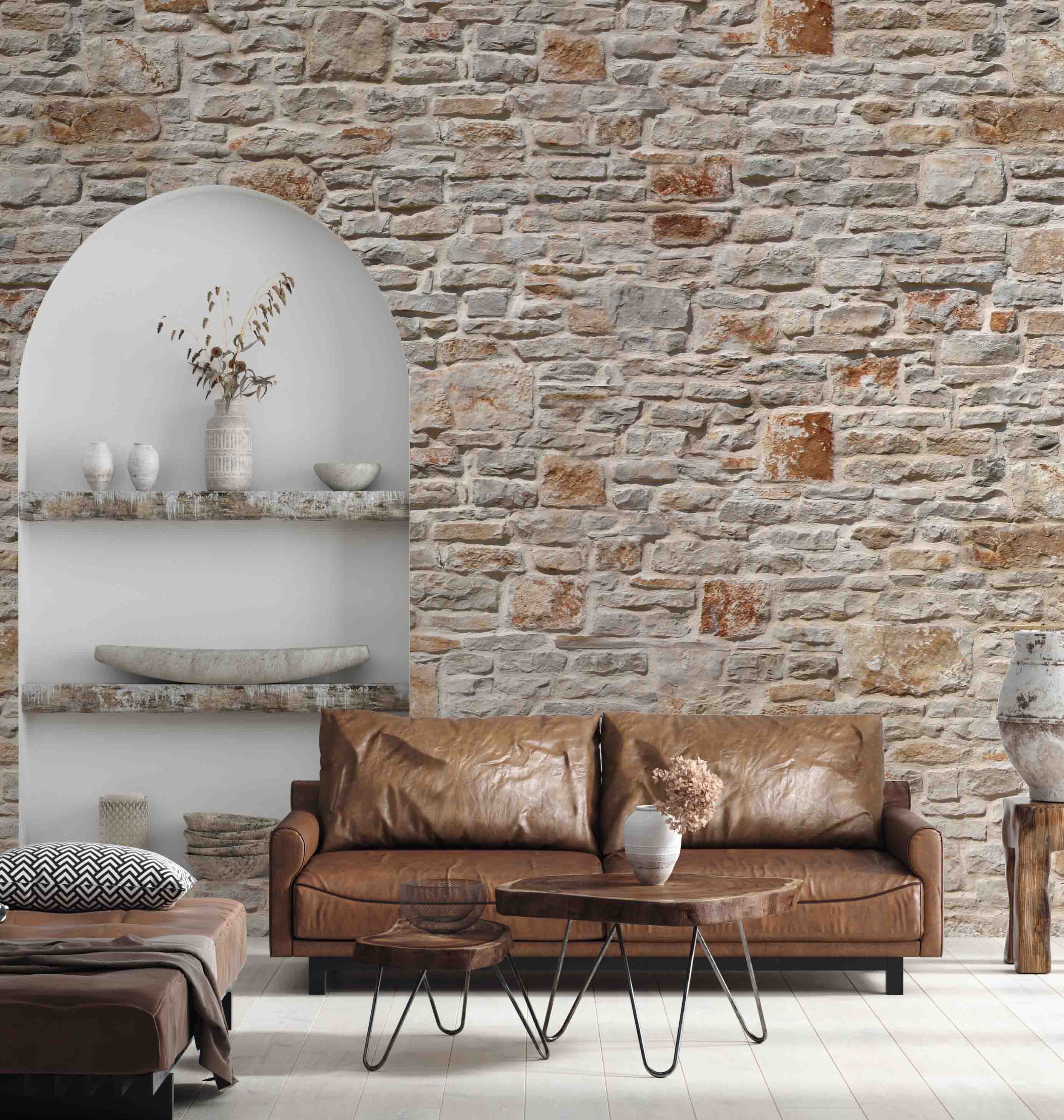 3D Nostalgic Brick Wall aged nostalgic brick wall wall mural wallpaper for bedroom - view 2
