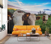 3D Blue Sky Cloud Grassland Animal Cow Wallpaper Wall Mural Wall Decor Wall Art Wall Sticker Remoable Wallpaper LQH