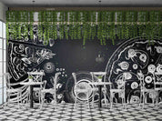3D Restaurant Snack Bar Diner Fast Food Pizza Wall Mural Wallpaper 51