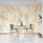 3D Geometric Line Petal Wall Mural Wallpaper YXL 2638