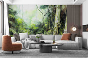 3D Watercolor Tropical Forest Coconut Tree Wallpaper Wall Mural Wall Decor Wall Art Wall Sticker Remoable Wallpaper LQH