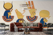 3D Ancient Egypt Background Egyptian Hieroglyphics Symbols Wallpaper Wall Mural Wall Decor Wall Art Wall Sticker Remoable Wallpaper LQH 3