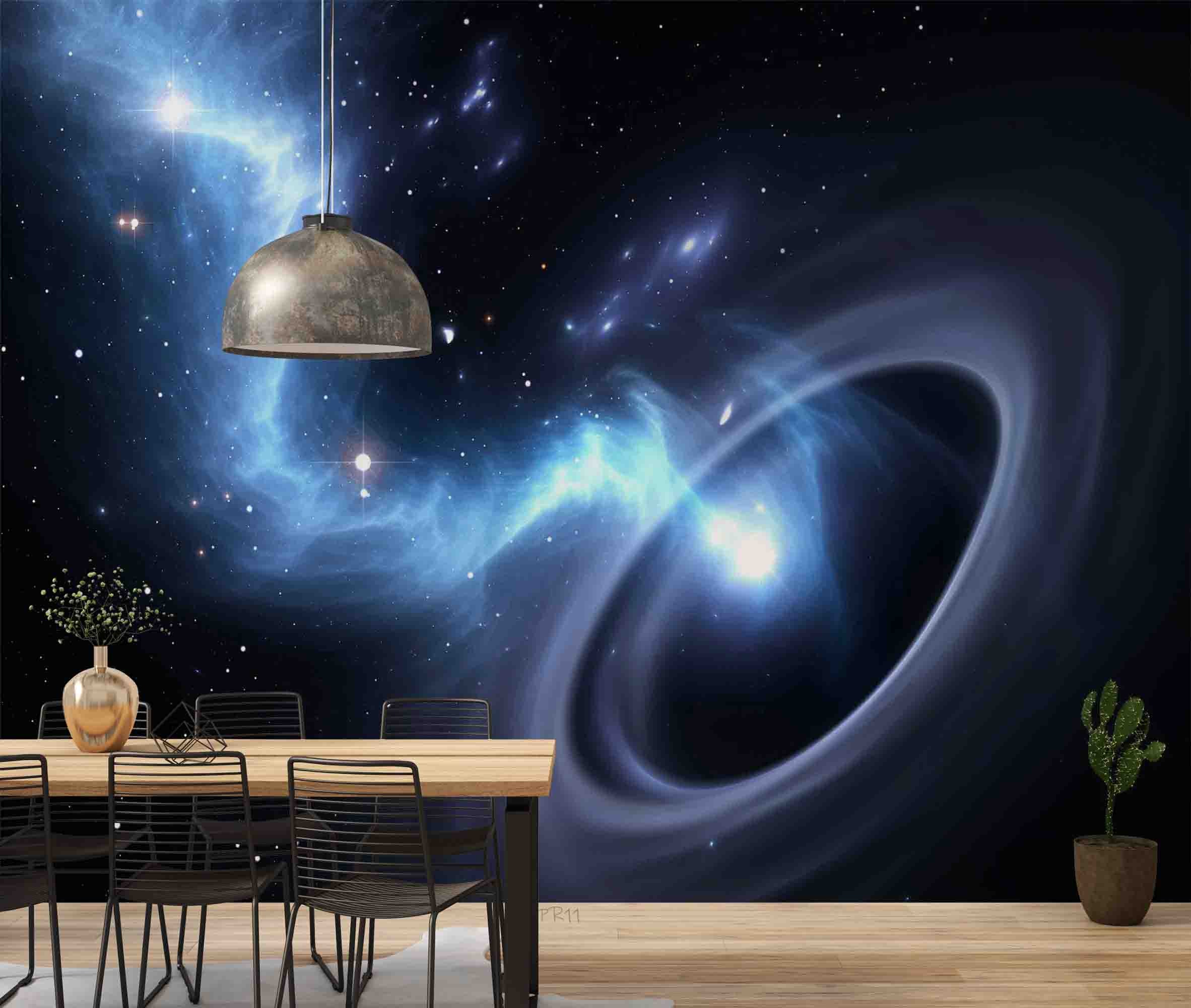 3D Space Stars Nebula Black Hole Wall Mural Wallpaper GD 4849- Jess Art Decoration
