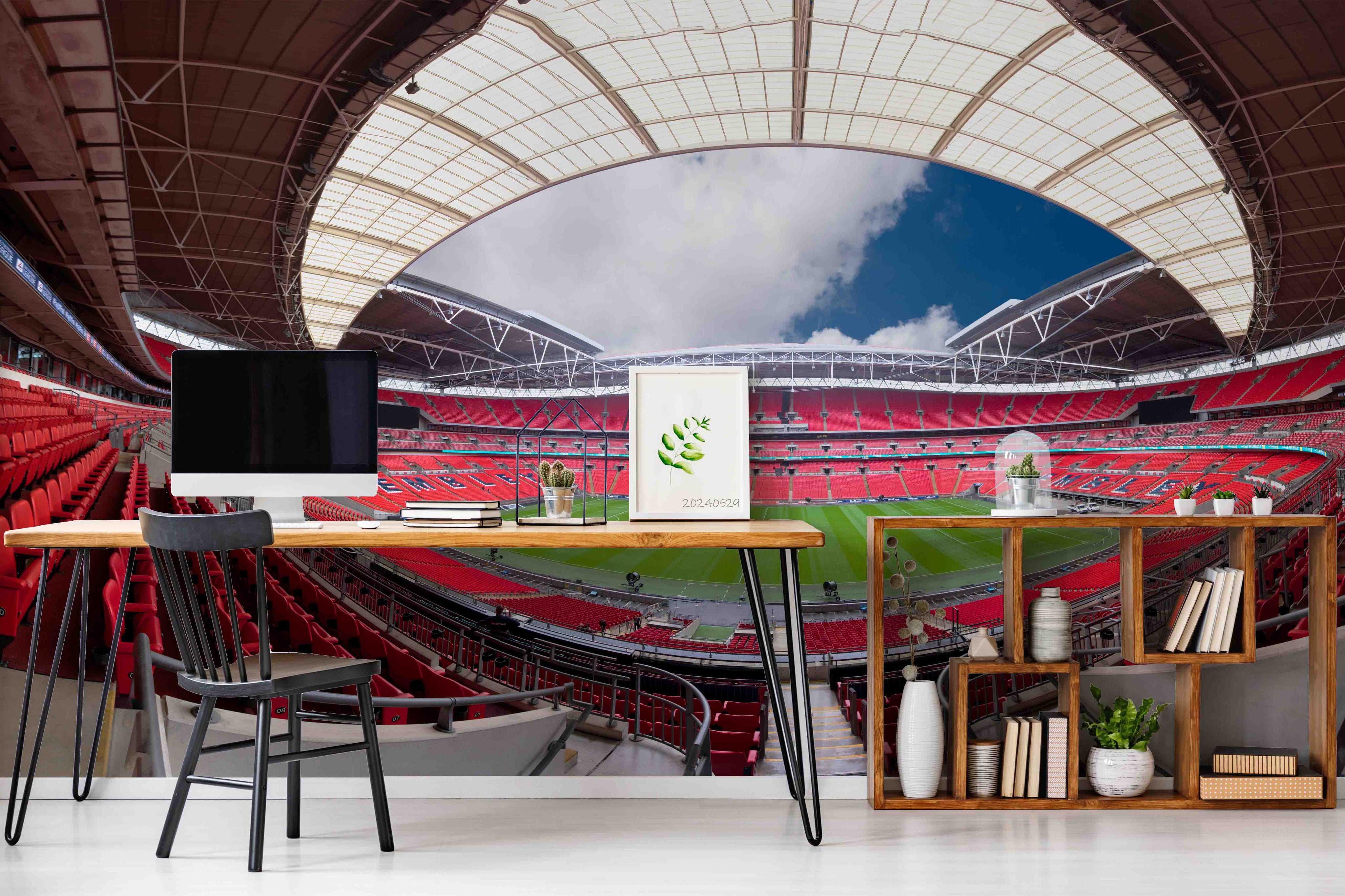 3D Architecture Stadium Cloud Sky Wall Mural Wallpaper YXL 242