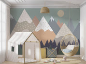 3D Cartoon Mountain Sun Kids Wall Mural Wallpaper GD 4985- Jess Art Decoration