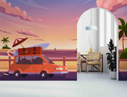 3D Cartoon Summer Sea Background Wall Mural Wallpaper GD 3392- Jess Art Decoration