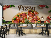 3D Restaurant Snack Bar Diner Fast Food Pizza Wall Mural Wallpaper 25