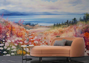 3D Sky Sea Floral Oil Painting Wallpaper Wall Mural Wall Decor Wall Art Wall Sticker Remoable Wallpaper LQH 25