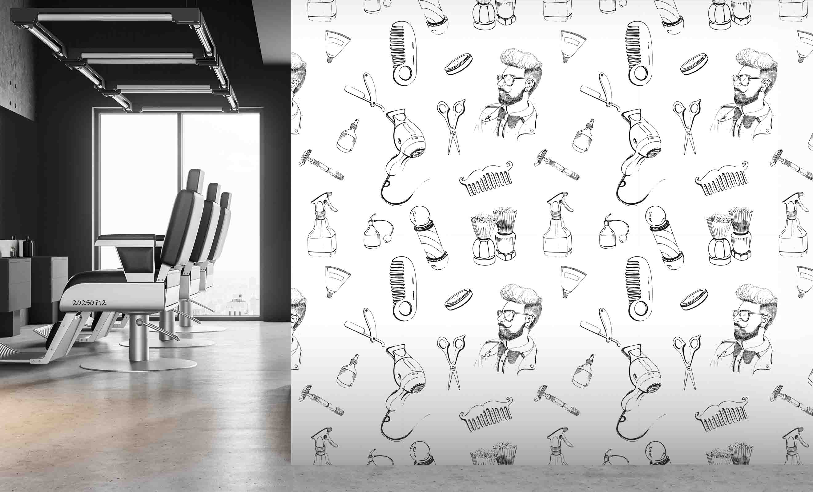 3D Salon Shop Beauty Salon Barber Shop Wall Mural Wallpaper 43