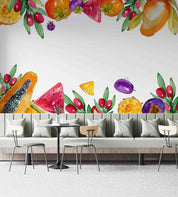 3D Colorful Fruit Illustration Watercolor Wall Mural Wallpaper GD 5283- Jess Art Decoration