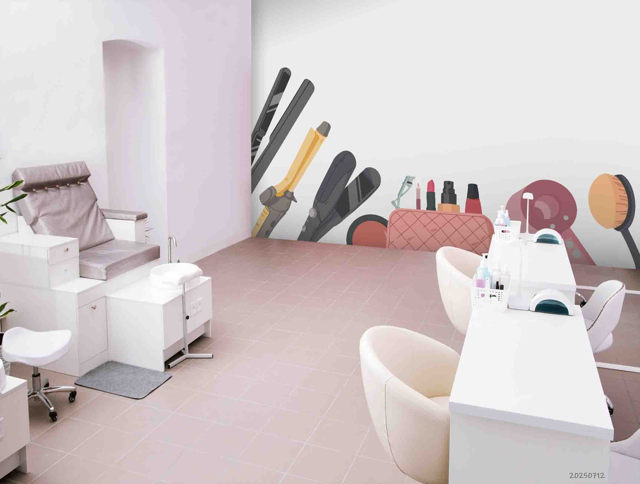 3D Salon Shop Beauty Salon Manicure Set Manicure Tools Wall Mural Wallpaper 29