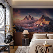 3D Hotel Inn Motel Hostel Resort Manor Scenery Mountains Wall Mural Wallpaper 29